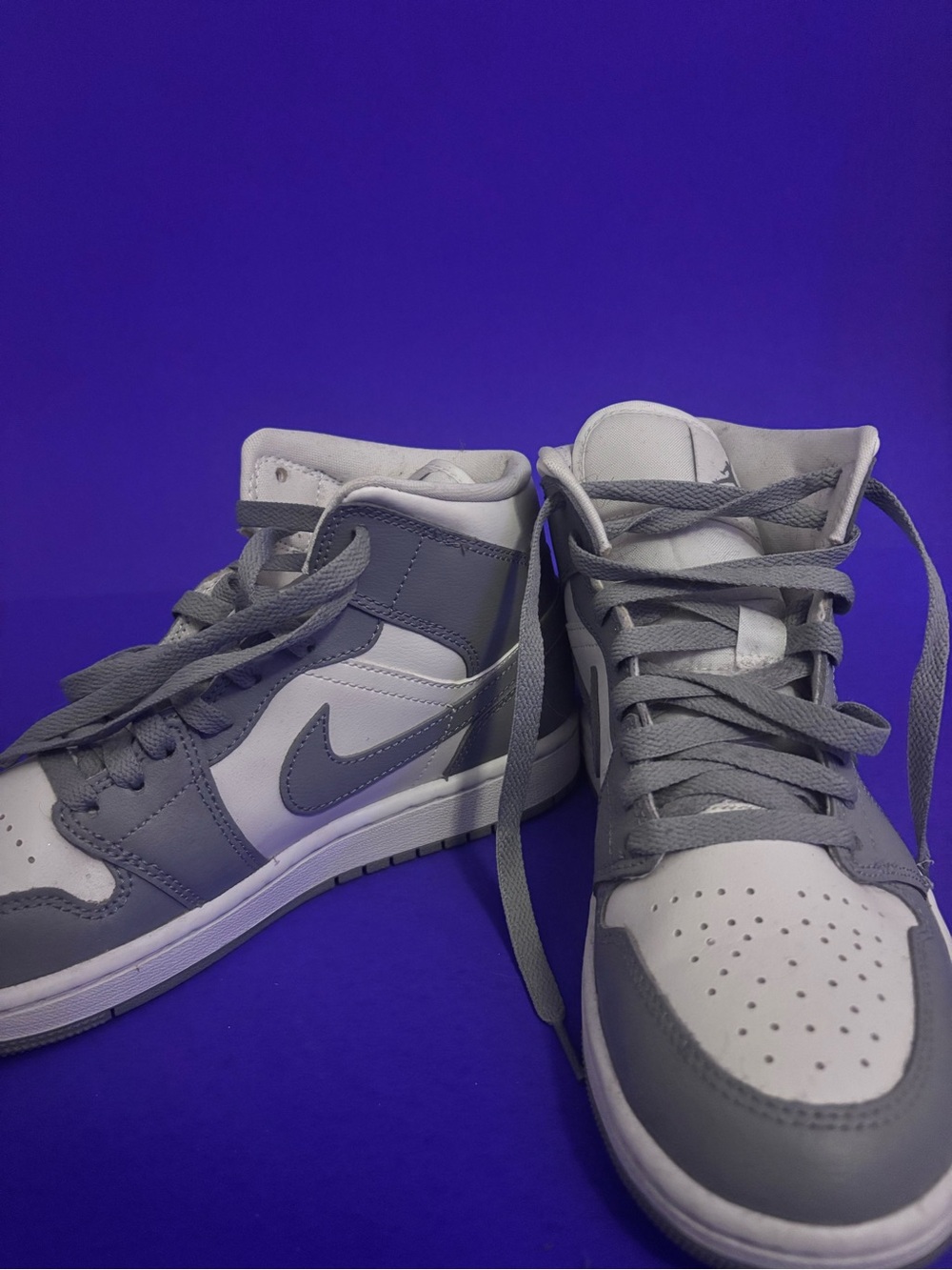 Nike Mid-Top Sneakers in White and Gray